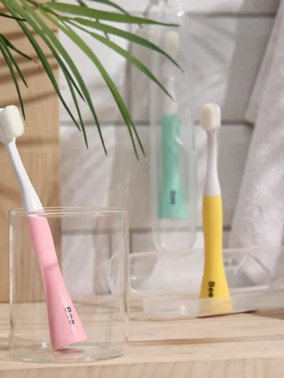 Зубная щётка, детская, 2-9 лет, 10 000 щетинок, ультрамягкая, синяя