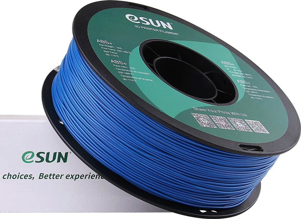 ПЛАСТИК ДЛЯ 3D ПРИНТЕРОВ ESUN ABS+ BLUE/1.75MM/1KG/ROLL