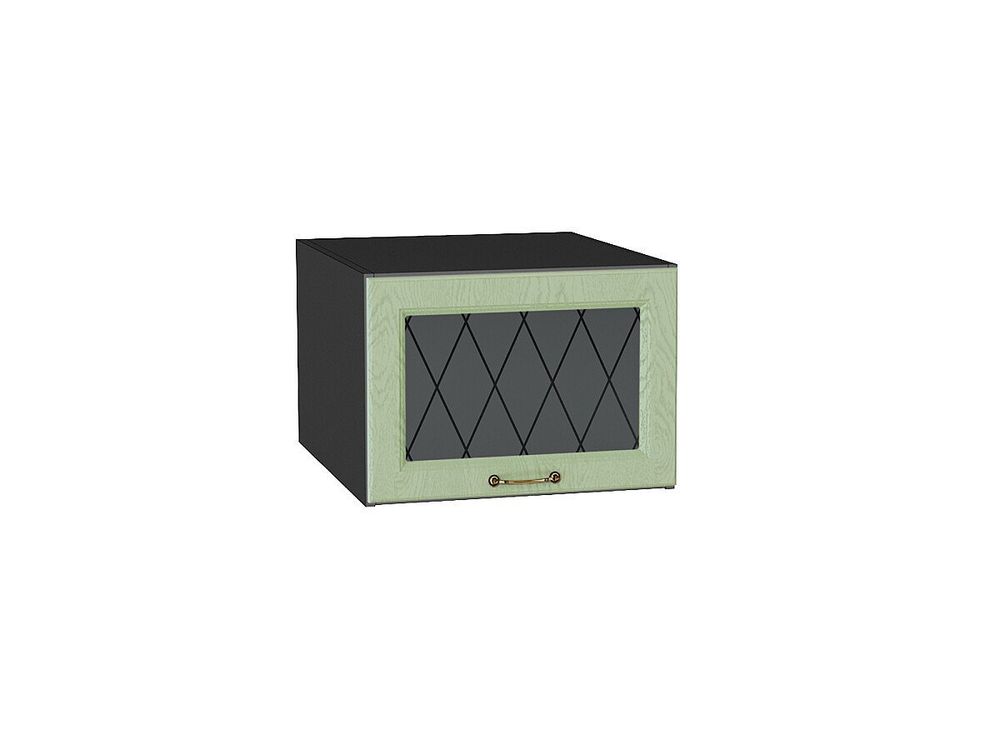 Шкаф верхний горизонтальный остекленный глубокий Ницца