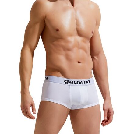 Мужские трусы боксеры белые GAUVINE 3006