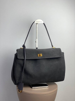 MN3213 GRAY Сумка женс. нат. кожа 35*10*22