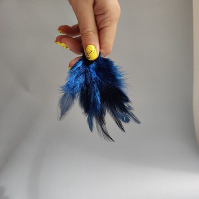 Перья петуха темно-синие 2 сорт 20 шт.