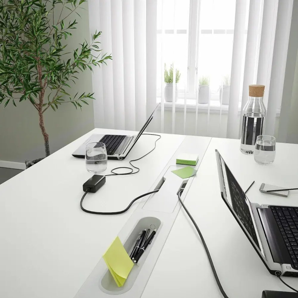 Стол для переговоров - MITTZON IKEA /ИКЕА МИТТЗОН , 108х140х75 см, белый