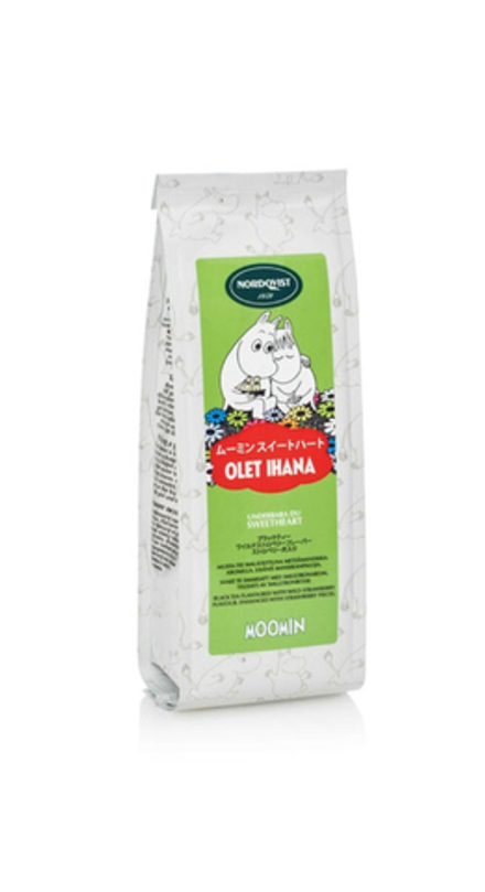 Чай ЧЕРНЫЙ Moomin с ароматом и кусочками сушеной клубники ТМ Nordqvist, 80 г