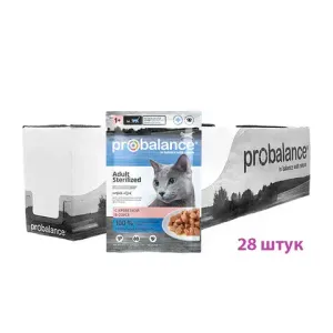 Пауч ProBalance Sterilized для стерилизованных кошек и кастрированных котов с креветкой