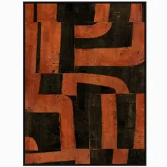 Постер Pretory 120х90 см, красный, чёрный