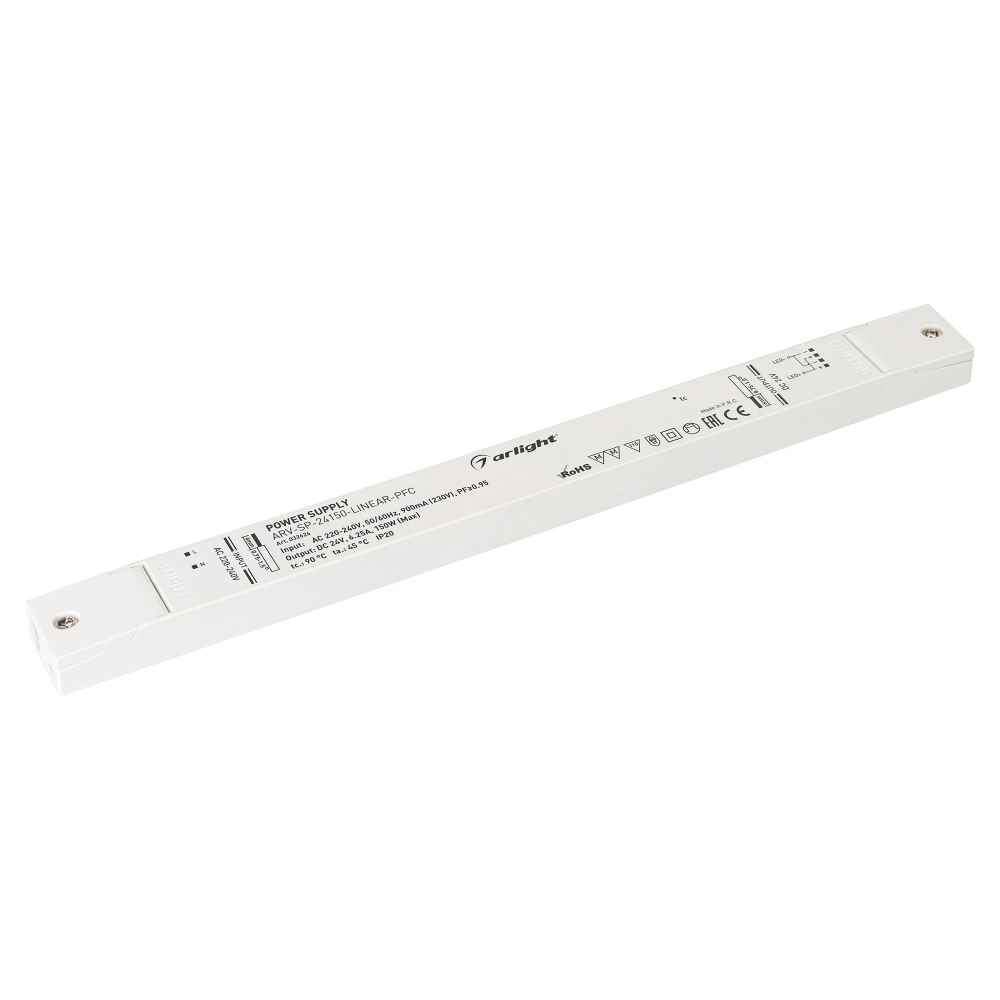 Блок питания ARV-SP-24150-LINEAR-PFC (24V, 6.25A, 150W) (Arlight, IP20 Пластик, 5 лет) 032626