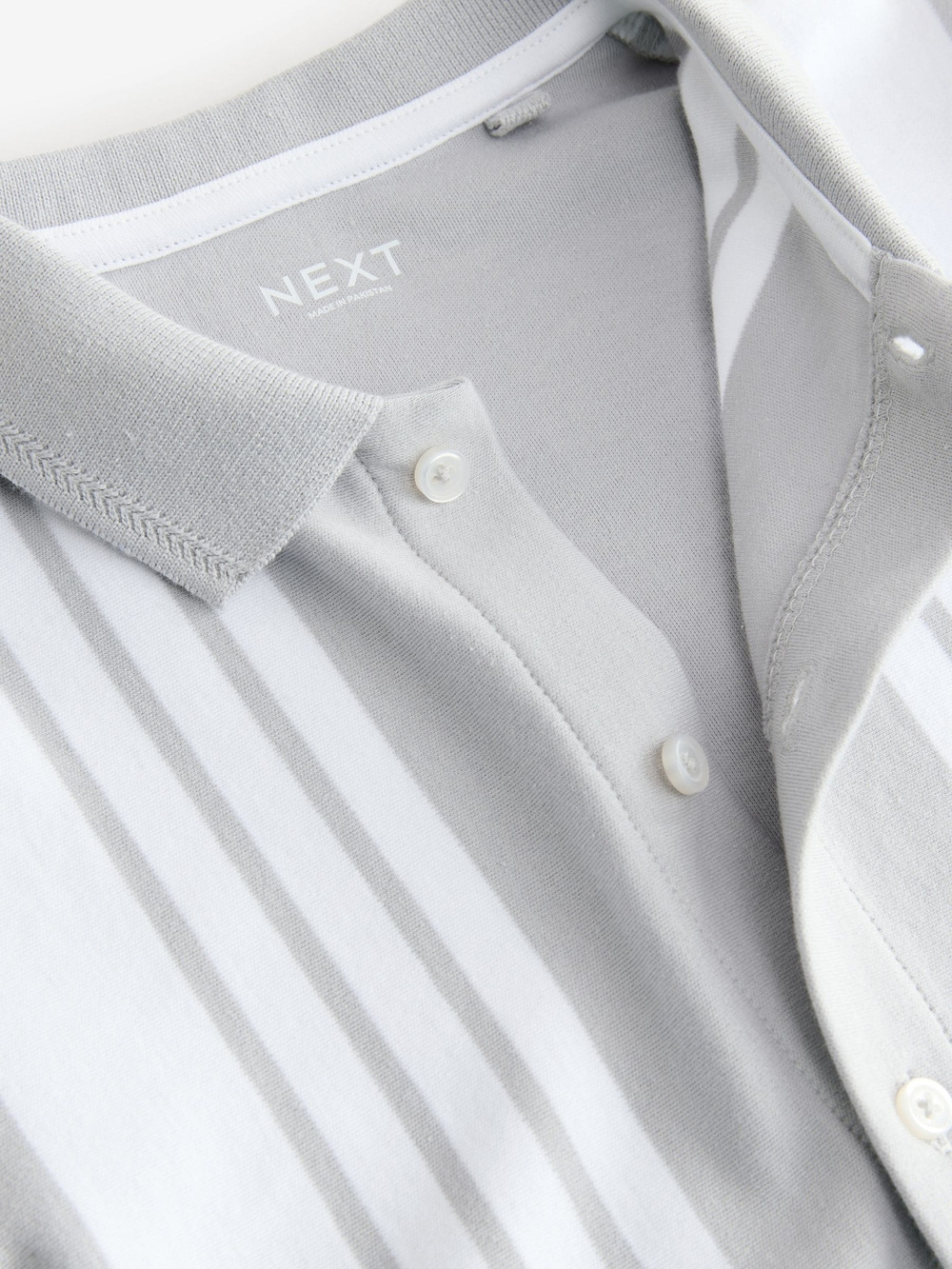 Рубашка трикотажная с коротким рукавом для мальчика Next E45-620, Серый, Белый