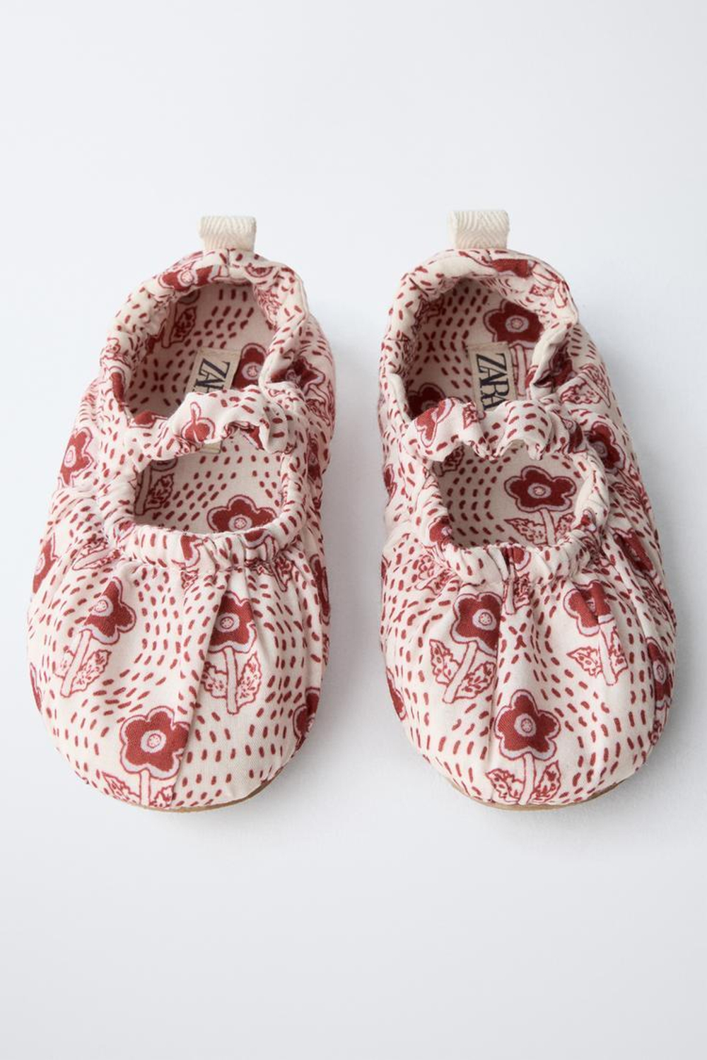 ZARA БАЛЕТКИ С ДЕТАЛЬЮ, БЕЛЫЙ