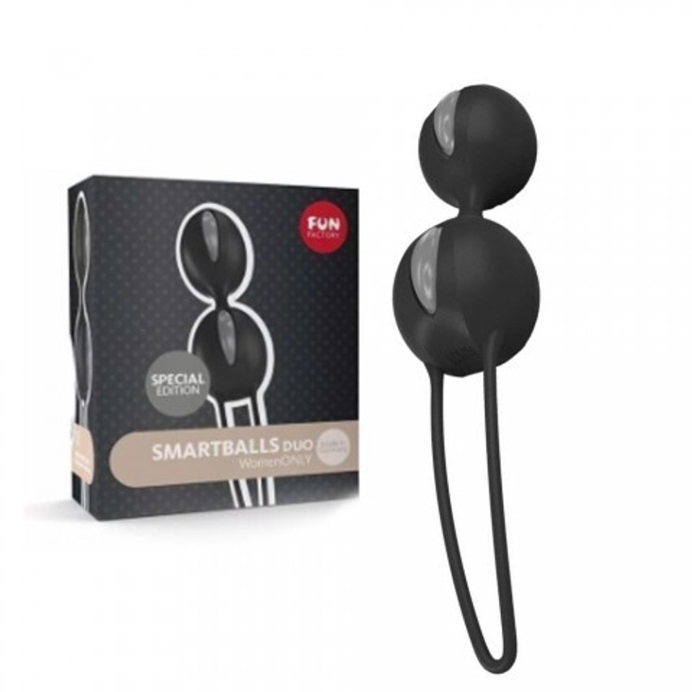 Вагинальные шарики Fun factory SMARTBALLS DUO, черно-серые