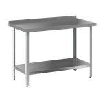 Стол производственный СПЭ 1400/600/850 (полка сплошная оц, борт)