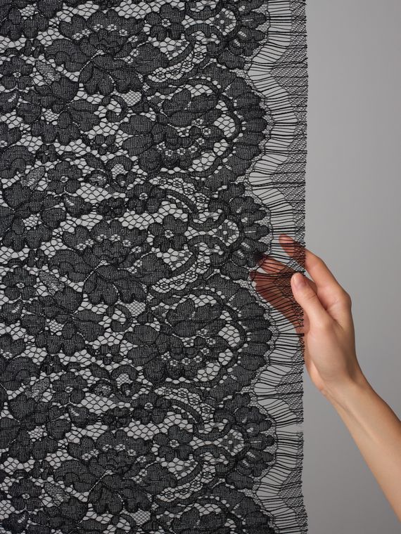 Кружевное неэластичное полотно, арт. M30764, черный 170