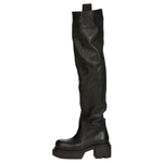 RICK OWENS/RO Calfskin Over the knee Boots Men"s Black