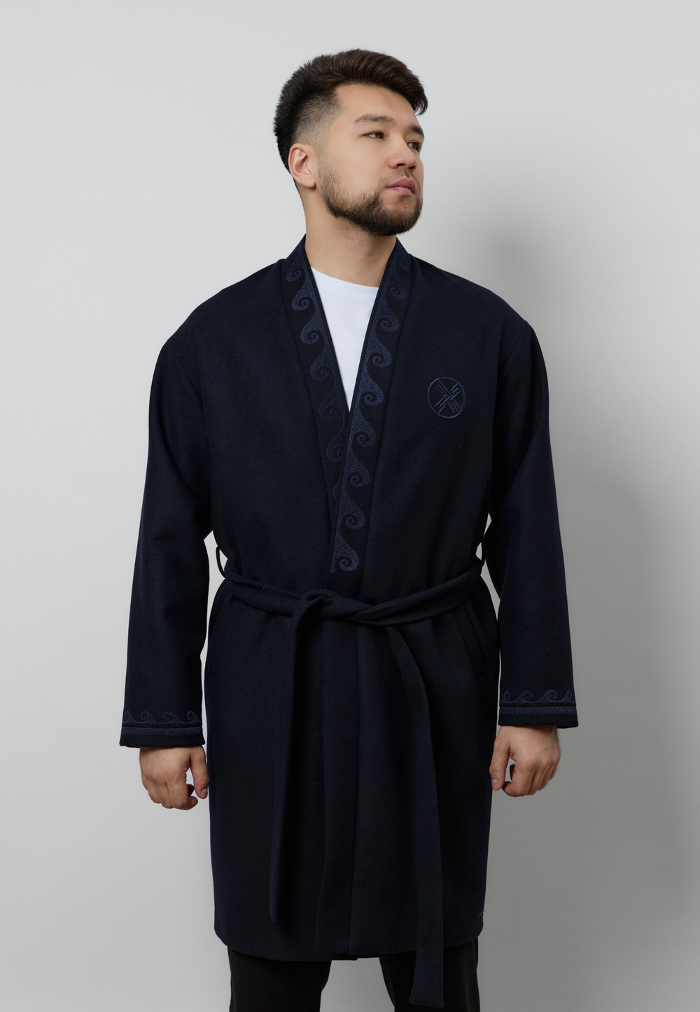 Шапан шерстяной OYU TOLQYN DARK BLUE