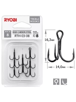 Крючок тройник рыболовный RYOBI RTH-03
