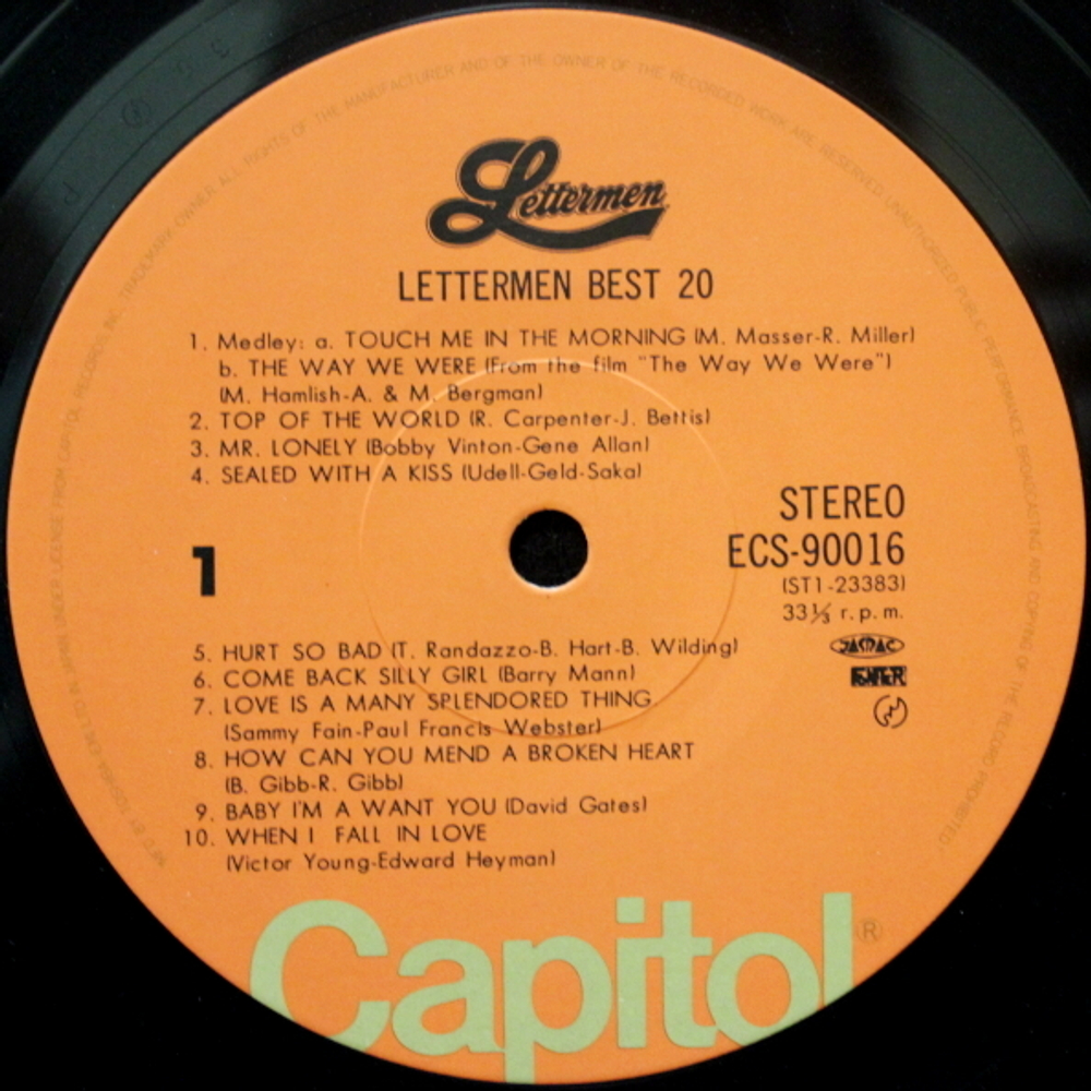 The Lettermen / Best 20 (LP)