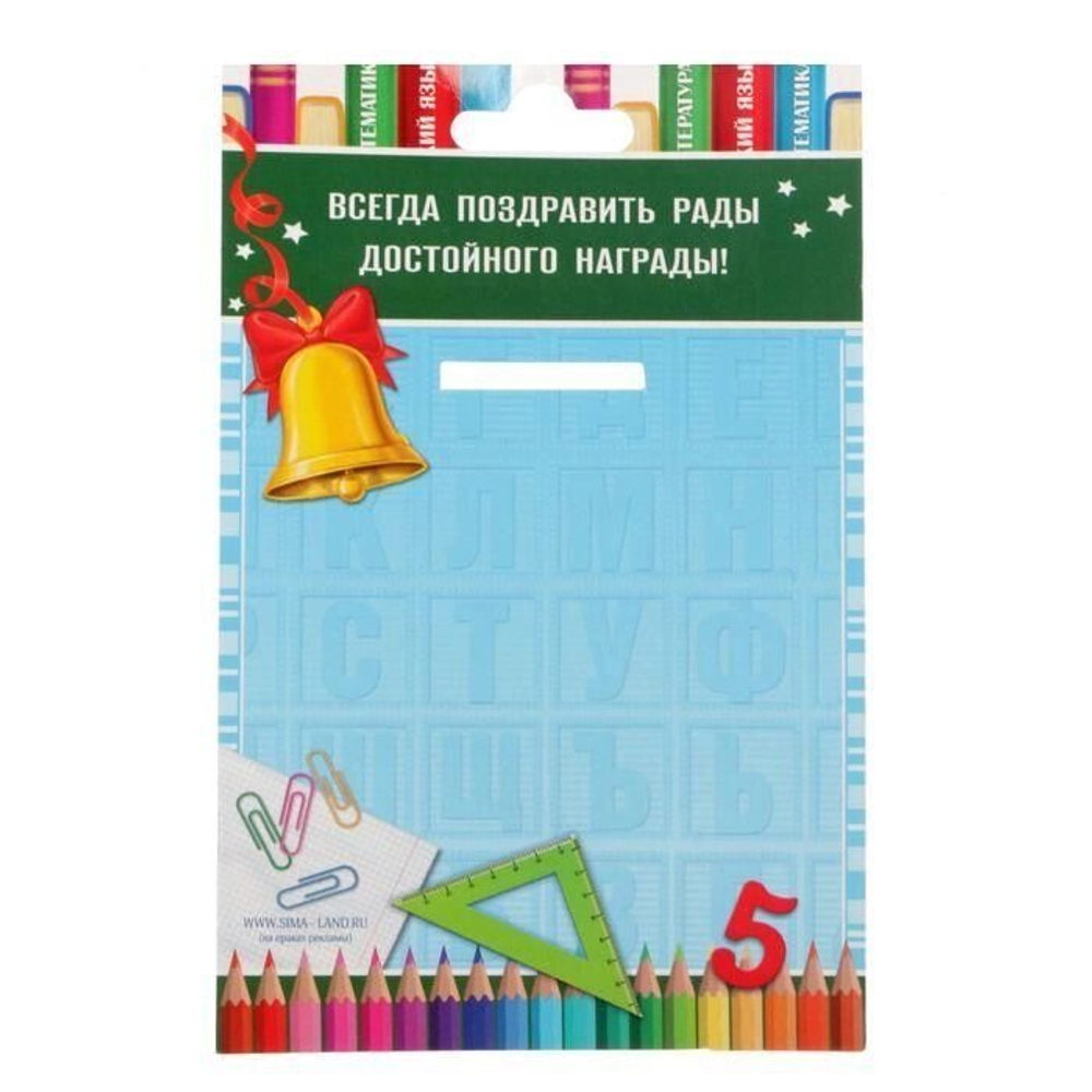 Школьная медаль "За успехи в учёбе", 7,6 см
