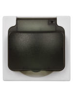 Розетка 2П+З скрытой установки IP54 16А серая "Вуокса" TDM SQ1803-0108