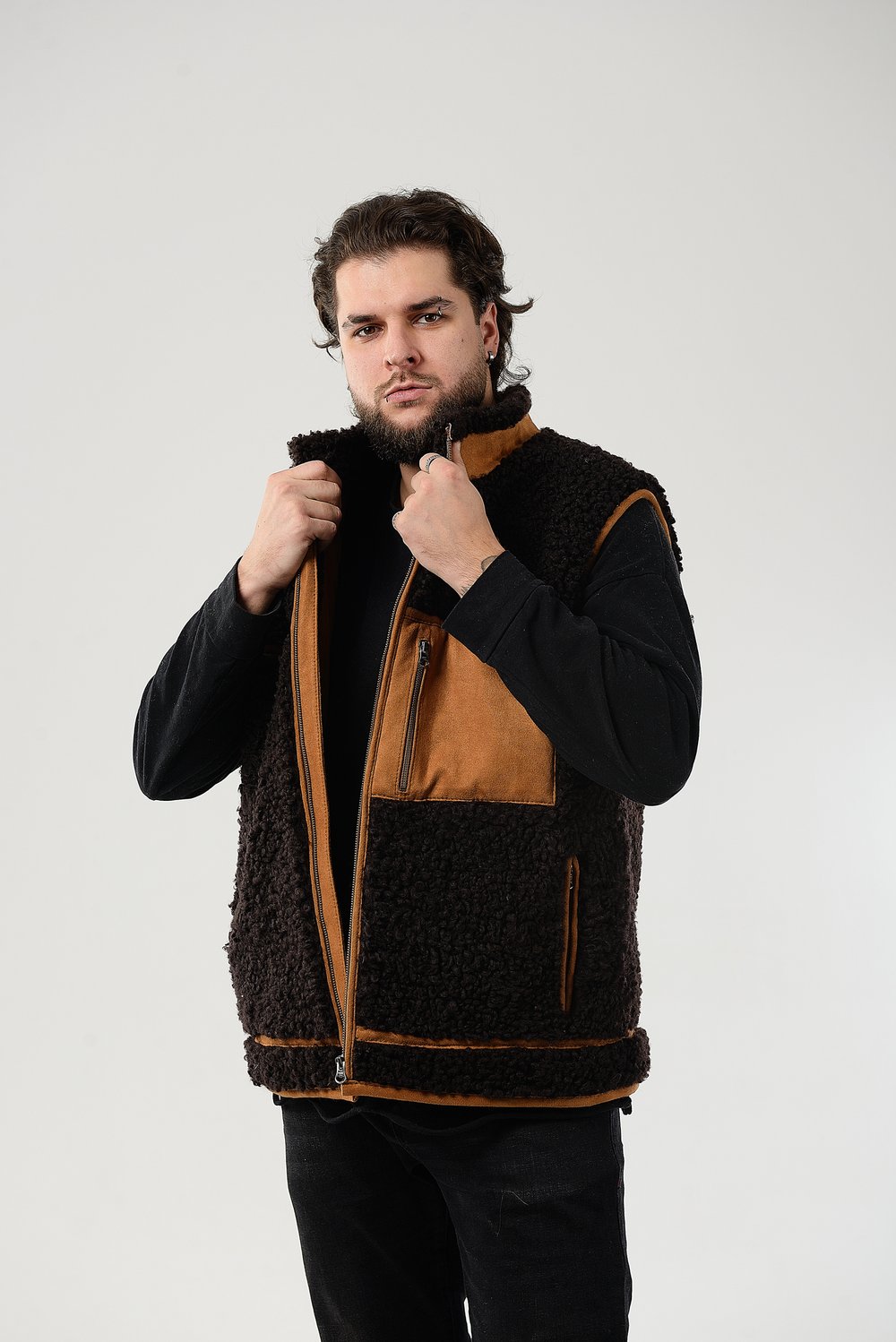 Жилет мужской из овчины