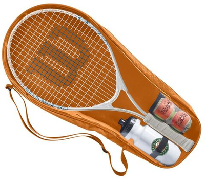Ракетка детская Wilson Roland Garros Elite 25 Kit - white/blue/clay red