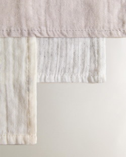 Zara Home Муслиновые салфетки из хлопка, кремовый, 55x55 см (3 шт.)