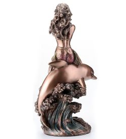 Veronese WS-1336 Статуэтка «Русалка на дельфине»