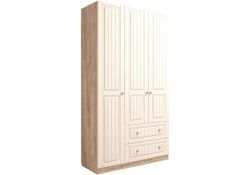 Шкаф Майя М-08 дуб баррик светлый / крем брюле трехдверный