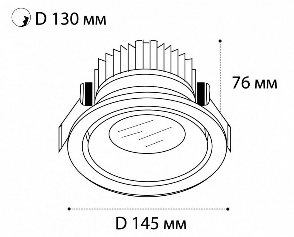 Встраиваемый светильник Italline IT06-6018 IT06-6018 black 4000K