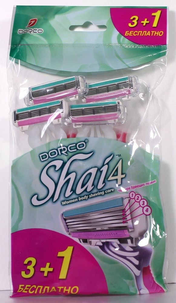 Dorco одноразовые станки  женские SHAI Vanilla-4 (3+1шт)