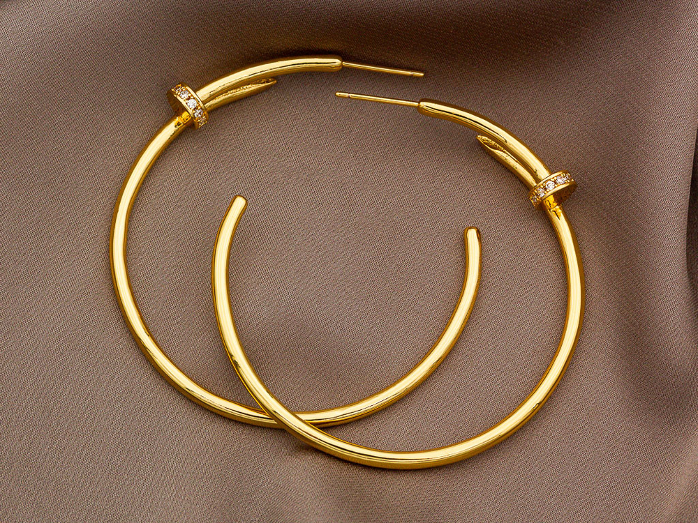 Серьги-кольца "Гвоздь" 47,5мм