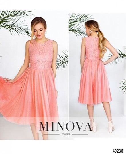 Платье 3143-персик Minova Фото 1