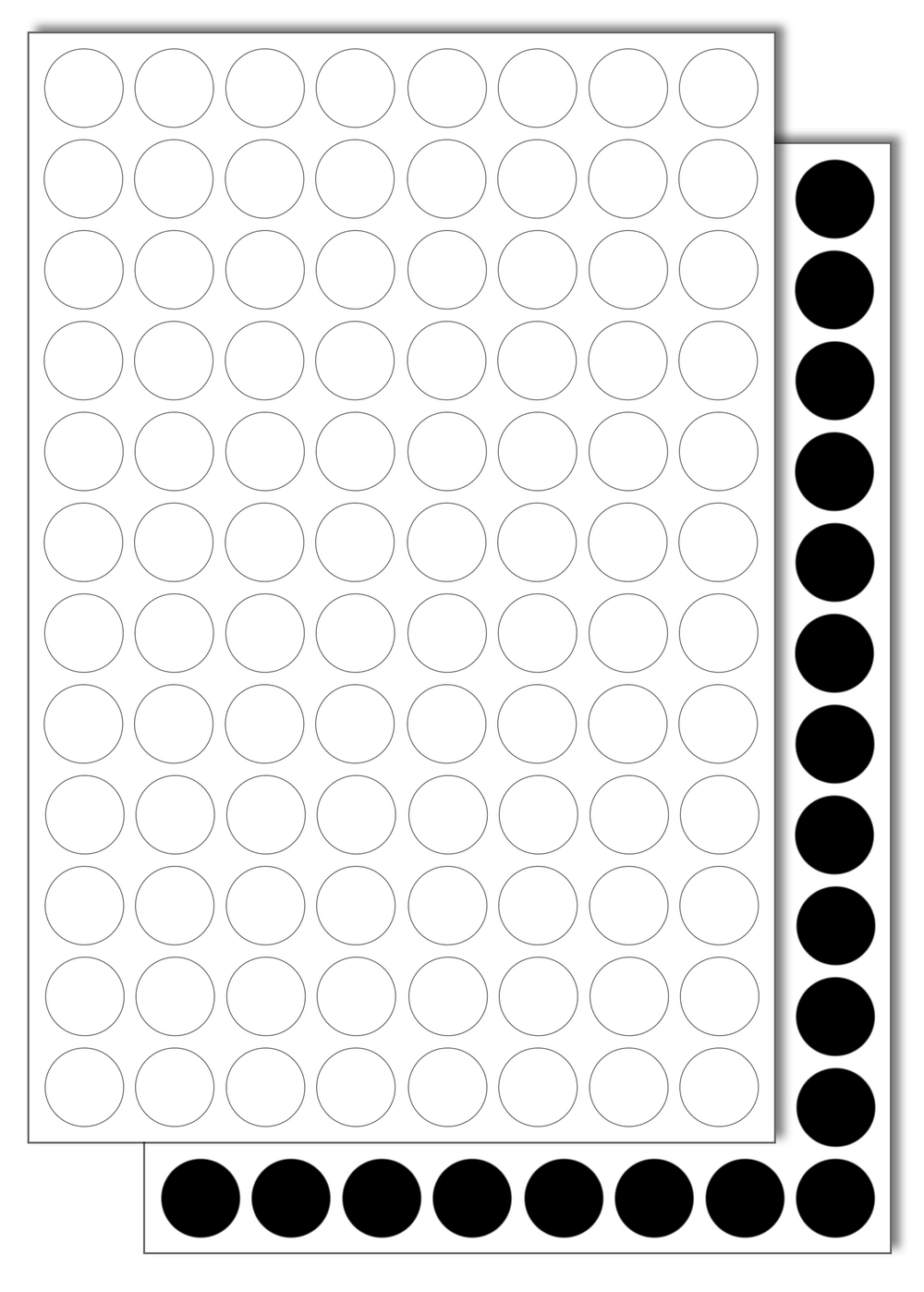 Цветные виниловые наклейки для упаковки и маркировки Policomprint S3, 14 мм. 192 шт.