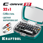 KRAFTOOL C-Drive 32, 32шт, набор многофункциональных бит (26067-H32)