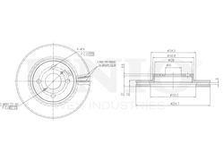 Диск тормозной передний UNIO BRD-20500
