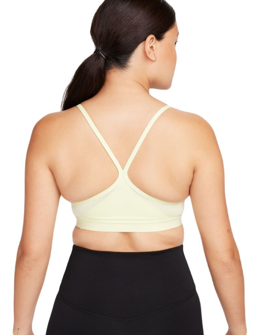 ТОП теннисный Nike Indy Bra V-Neck - luminous green/luminous green/white