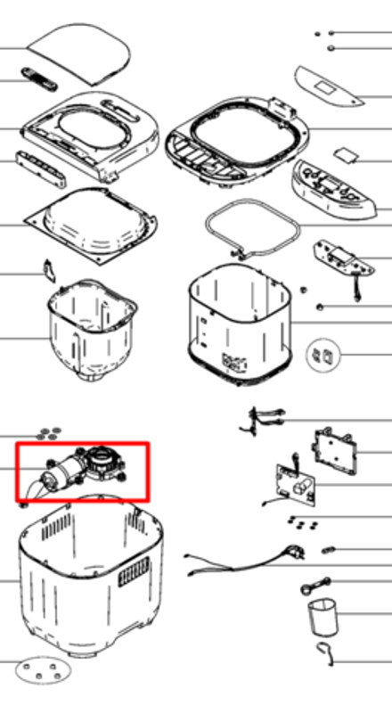 Мотор для хлебопечки Moulinex (Мулинекс) SS-986629