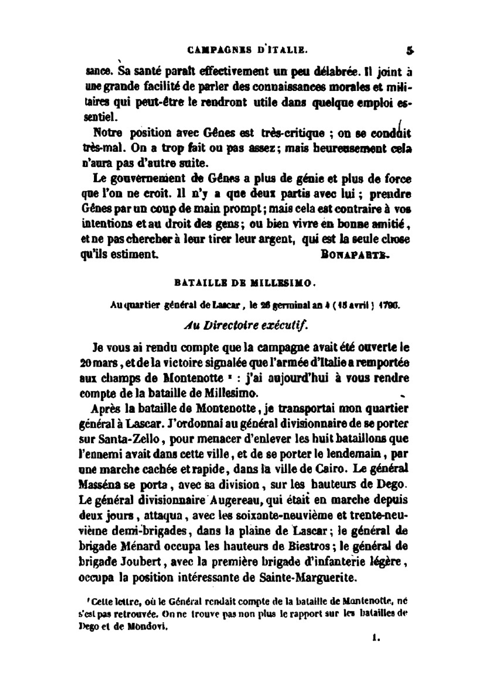 Napoléon: Recueil Par Ordre Chronologique De Ses Lettres, Proclamations, Bulletins, Discours Sur Les Matières Civiles Et Politiques, Etc., Formant Une . Notes Historiques (French Edition). Volume 1 | Napoleon I