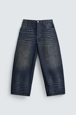 ZARA ДЖИНСЫ BAGGY FIT, ВЫЦВЕТШИЙ СИНИЙ