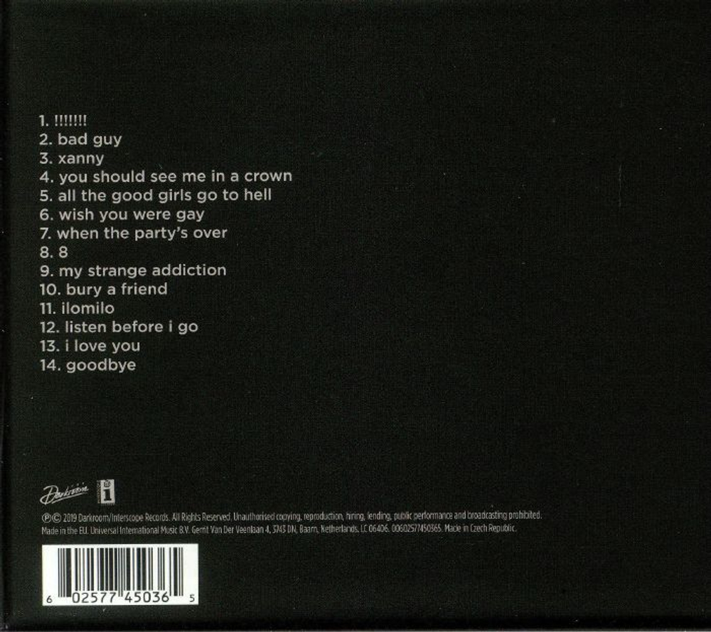 Billie Eilish / When We All Fall Asleep, Where Do We Go? (Deluxe Edition)(CD)