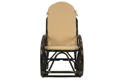 Кресло-качалка Garden story Сантьяго (1кор.+мягк.эл.) каркас коричневый, сиденье бежевое)