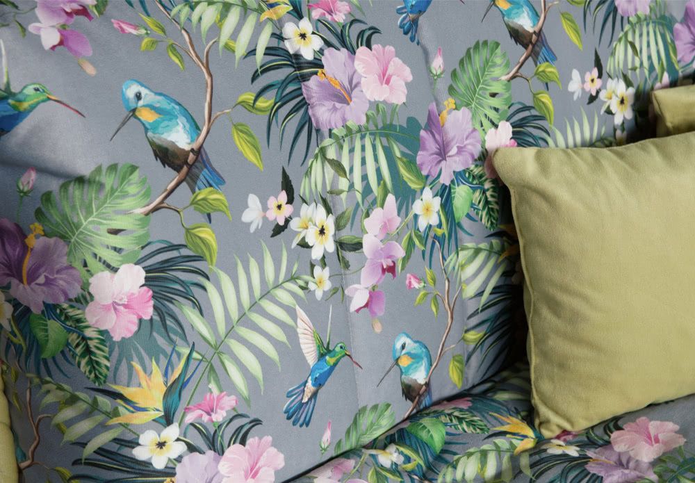 Велюр Колибри Грей