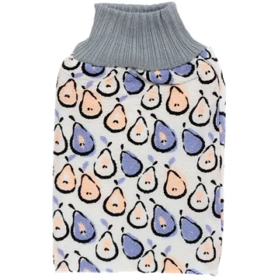 Мочалка - варежка скрaбирующая «Premium - DEPALMA», цвет белый / фиолетовый, 22.5*14.5см (ZIPпакет)