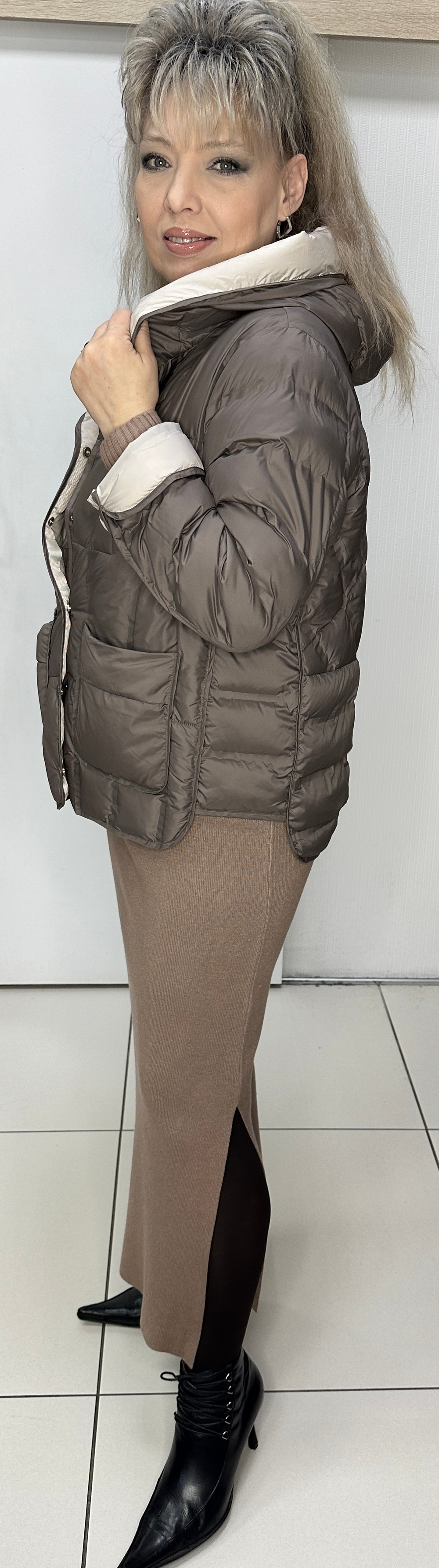 Весенне-осенняя курточка в цвете капучино