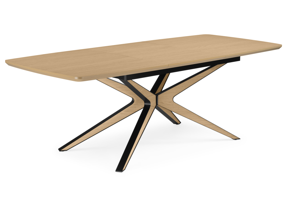 Стол деревянный Woodville Roxy 160(220)x90 светлый дуб