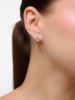 Серьги "Wing black" Gold