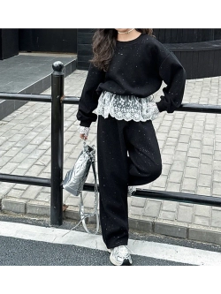 Костюм брючный c кружевом