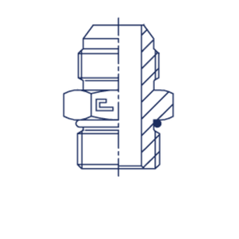 Штуцер FRLG JIC 1.5/16 - UNF 1.1/16
