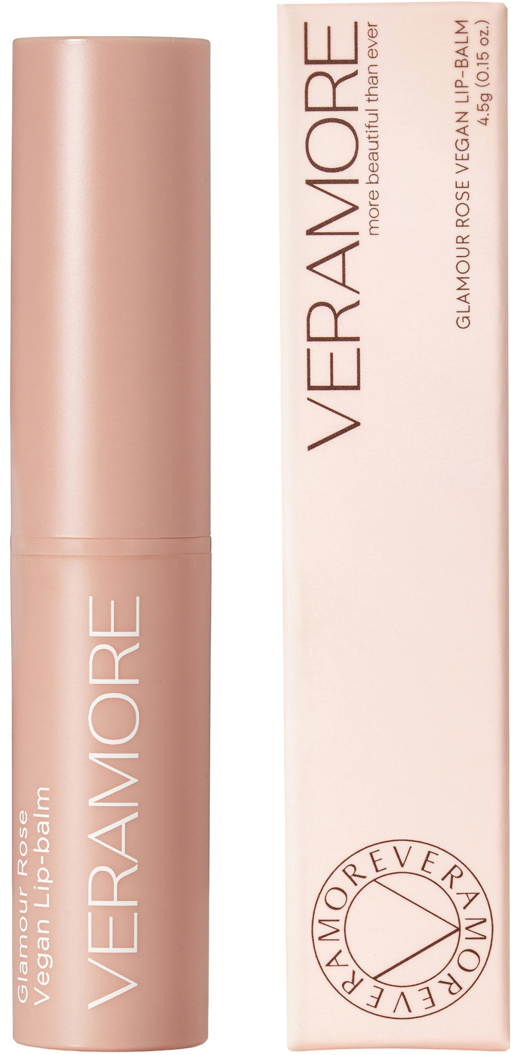 VERAMORE Бальзам для губ пигментированный - Glamour Rose Vegan Lip-Balm, 4,5 г.