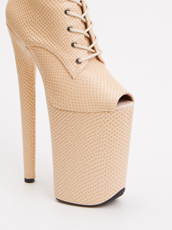 DRAGON. Ботильоны четверки. Эко кожа Лак. Открытые - SHDB-027-4-zme-bei