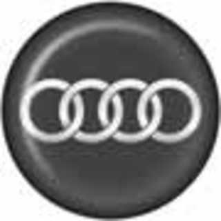 Наклейки  на колпаки D-6см - "AUDI" (объемная) голографическая (черный фон) (кт4шт) 02152